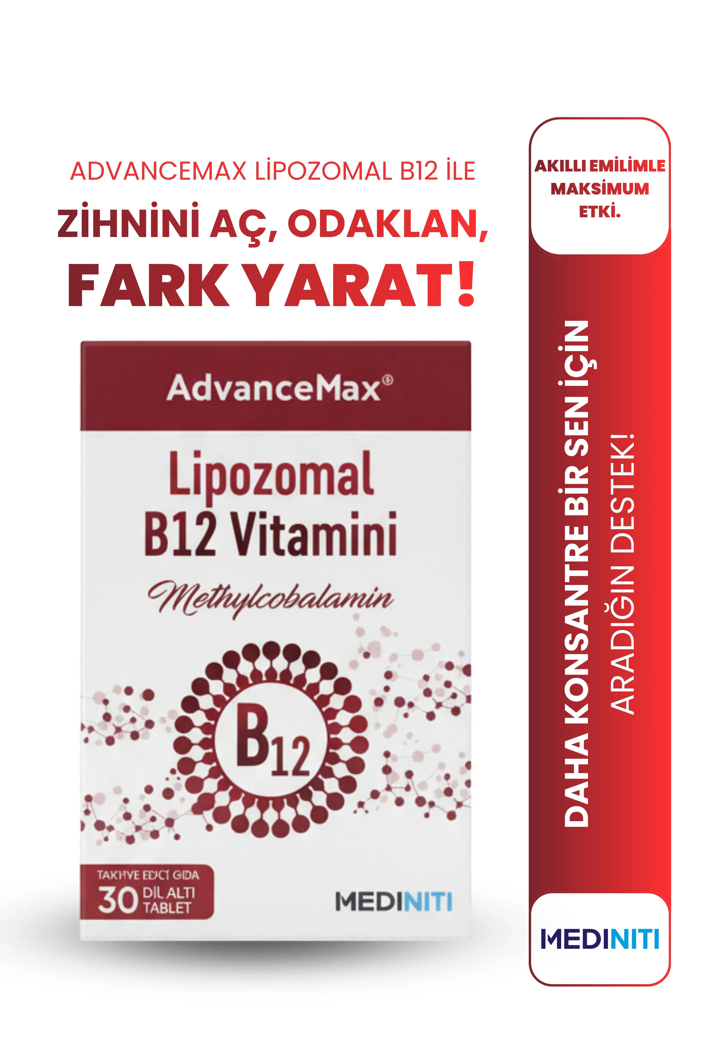 AdvanceMax Lipozomal B12 Vitamini
