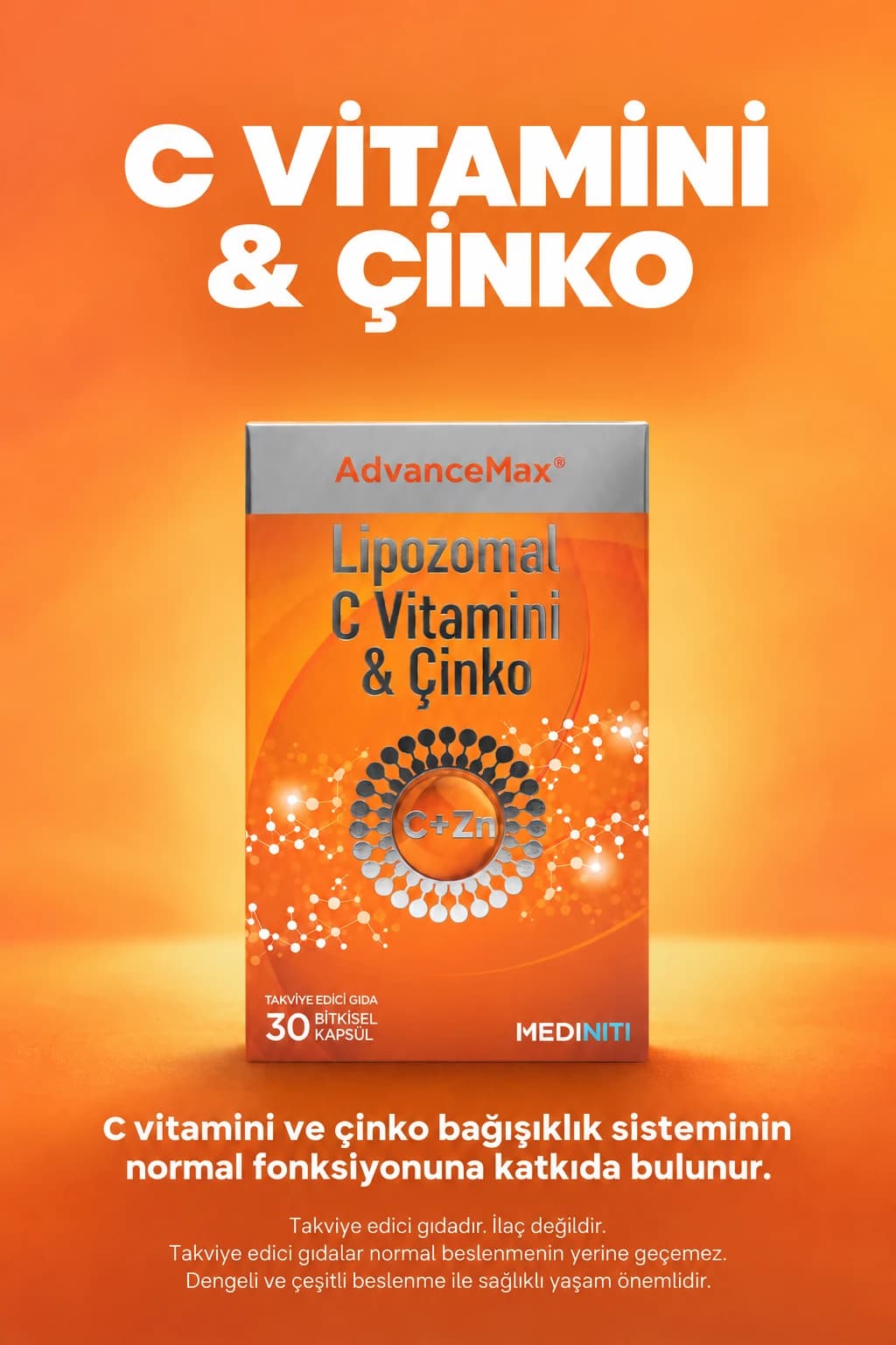 AdvanceMax Lipozomal C+Çinko Kapsül