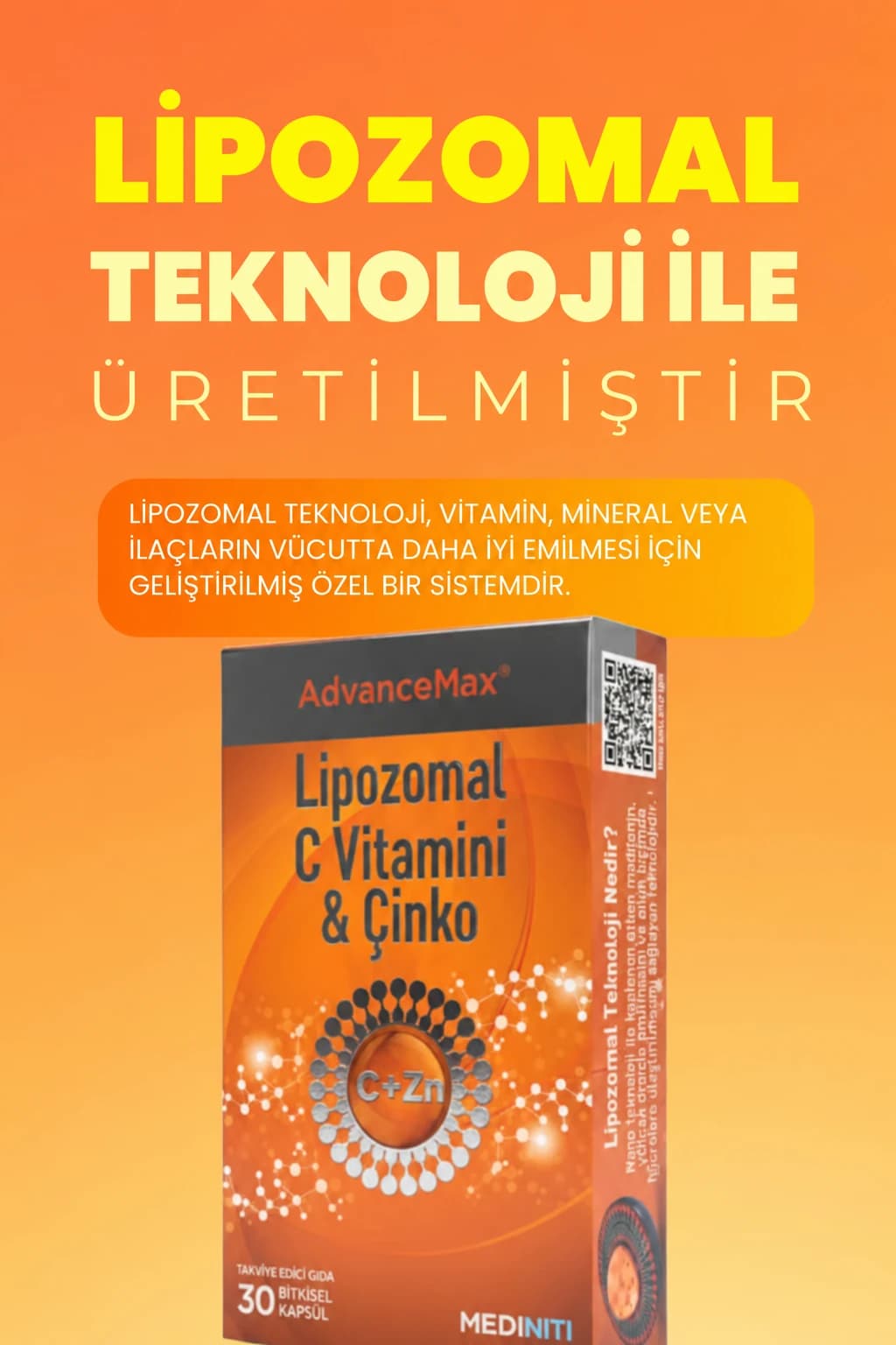 AdvanceMax Lipozomal C+Çinko Kapsül
