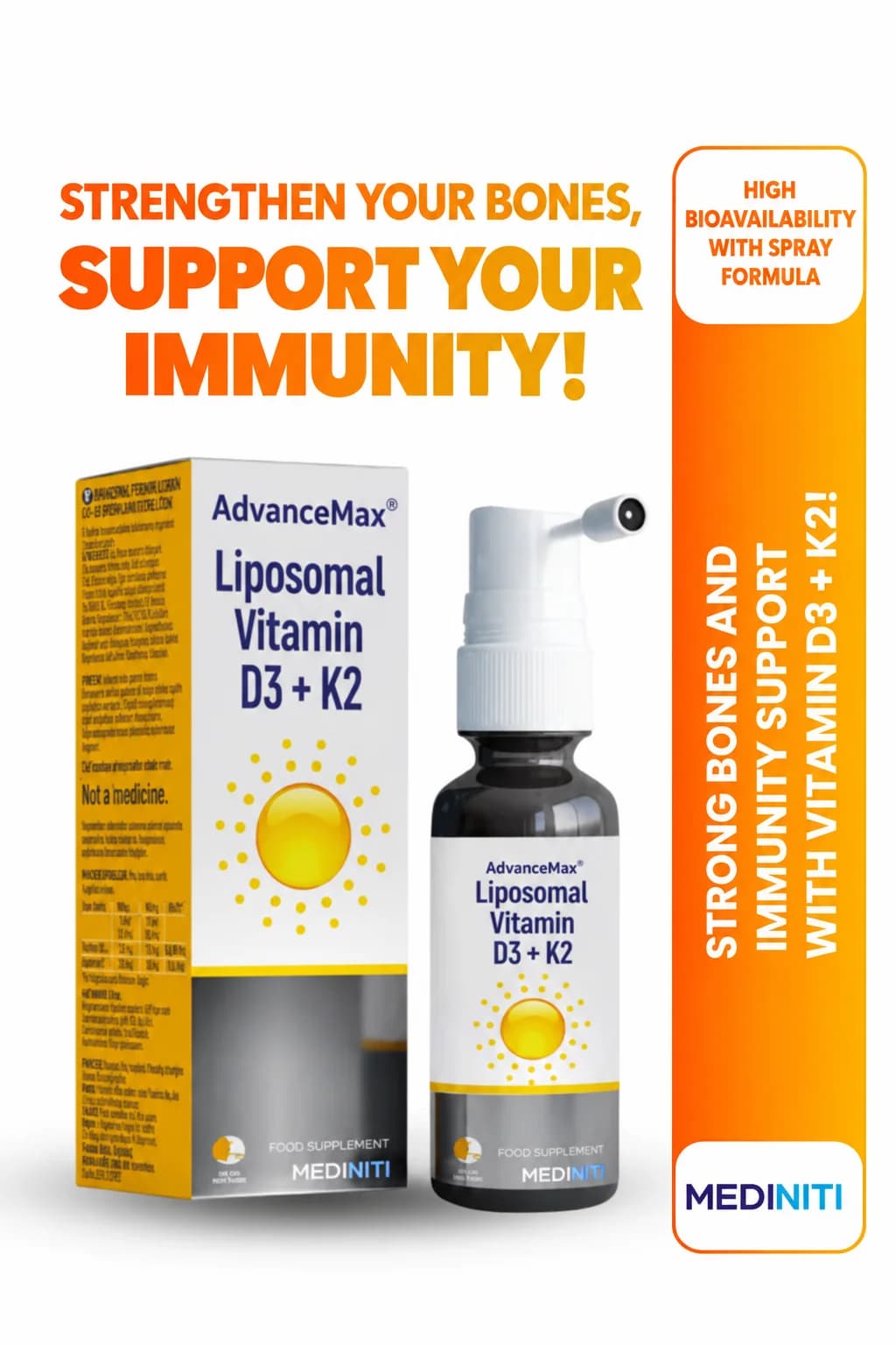 AdvanceMax Liposomal D3+K2 Spray