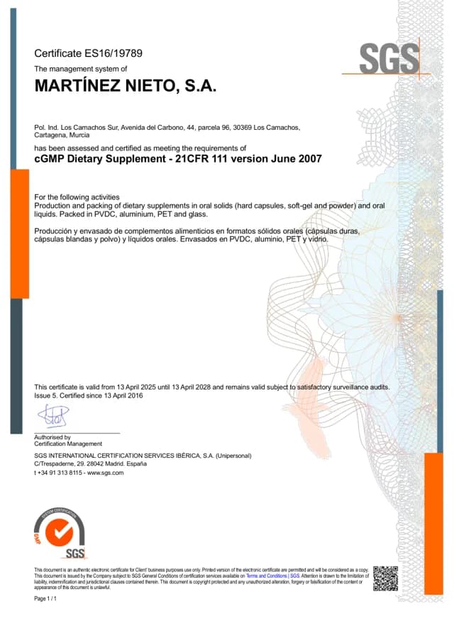 cGMP (21 CFR 111)