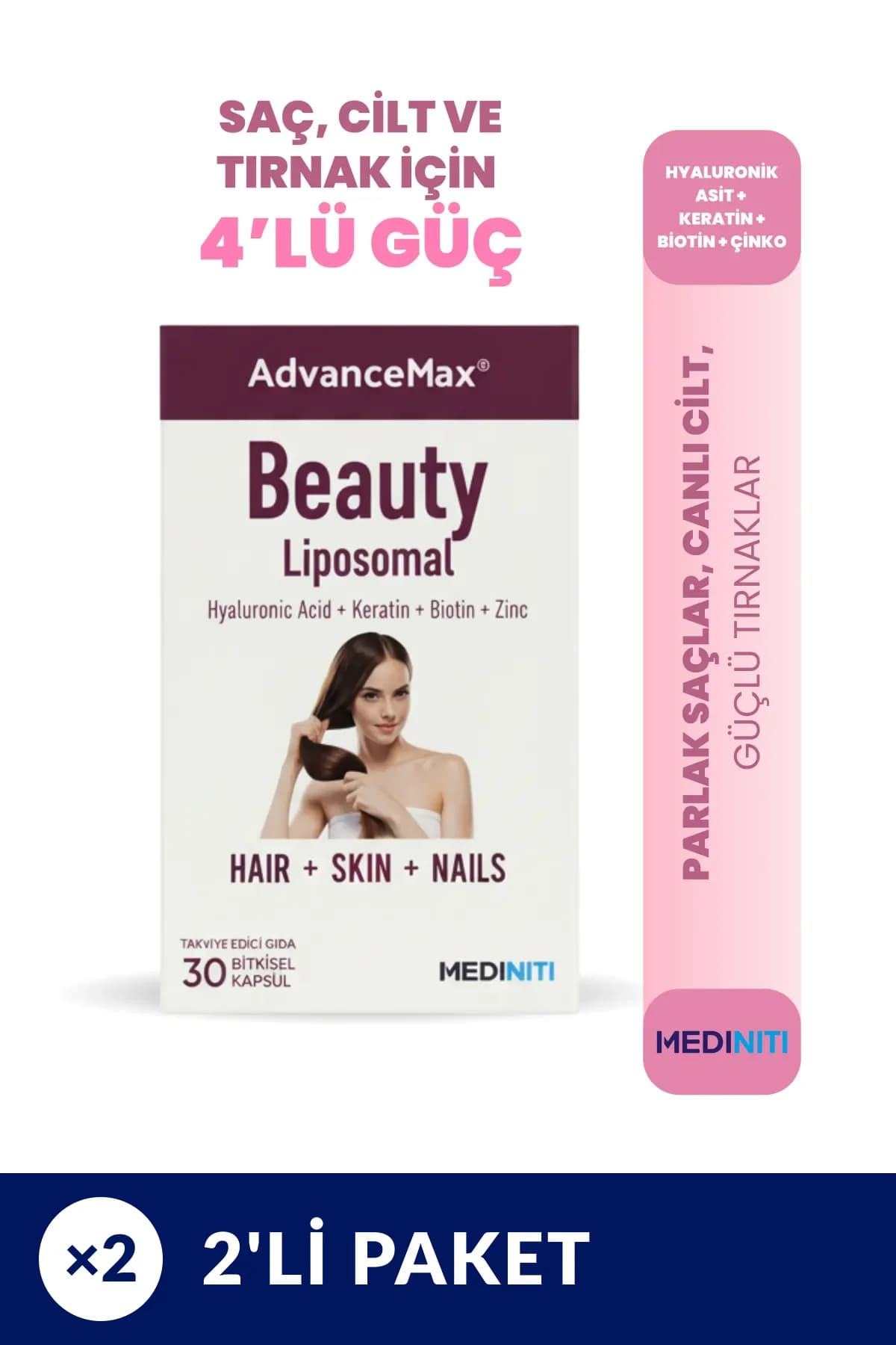 AdvanceMax Beauty Lipozomal 2'li Paket
