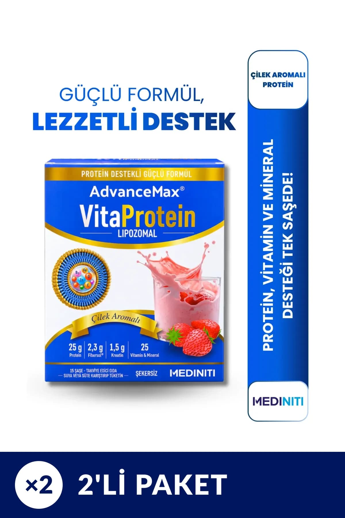 AdvanceMax Lipozomal VitaProtein 2'li Paket