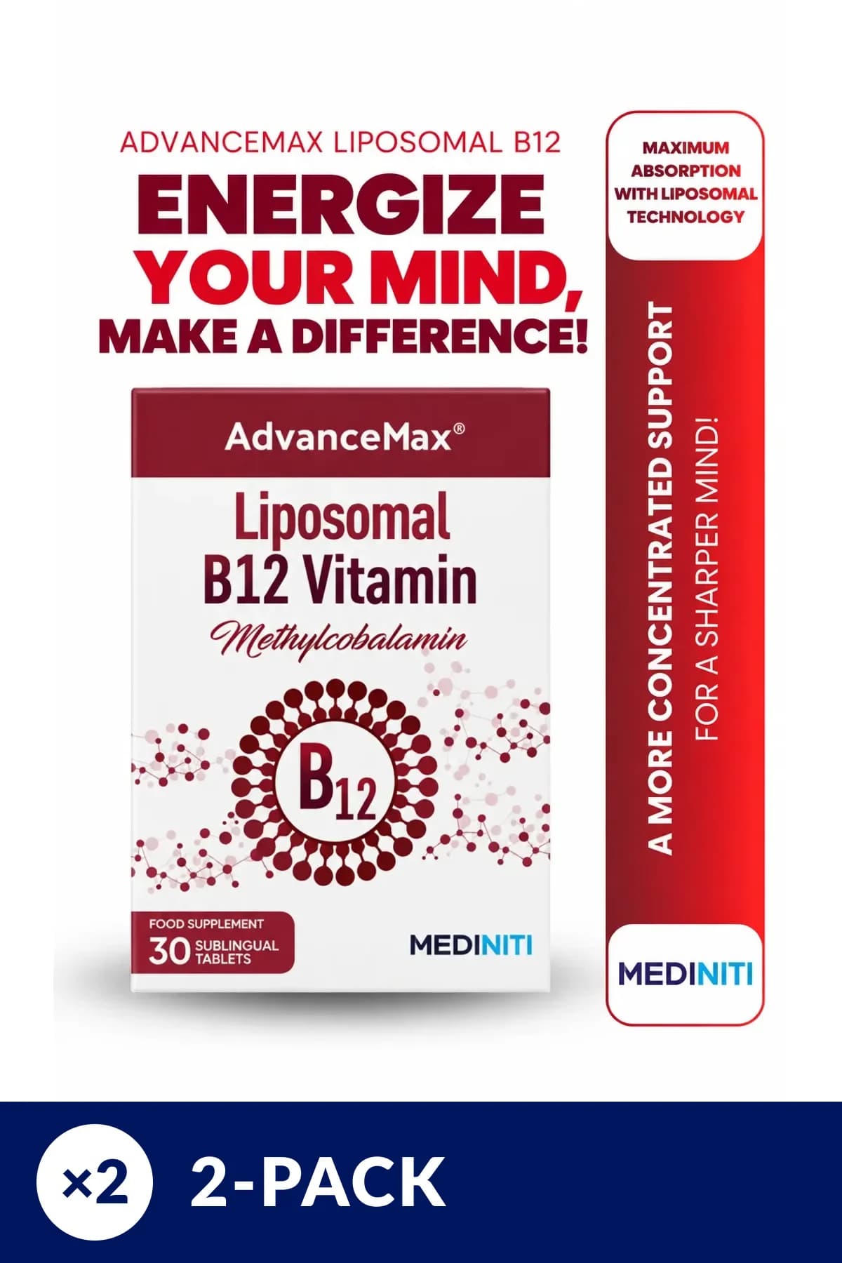 AdvanceMax Liposomal Vitamin B12 2-Pack