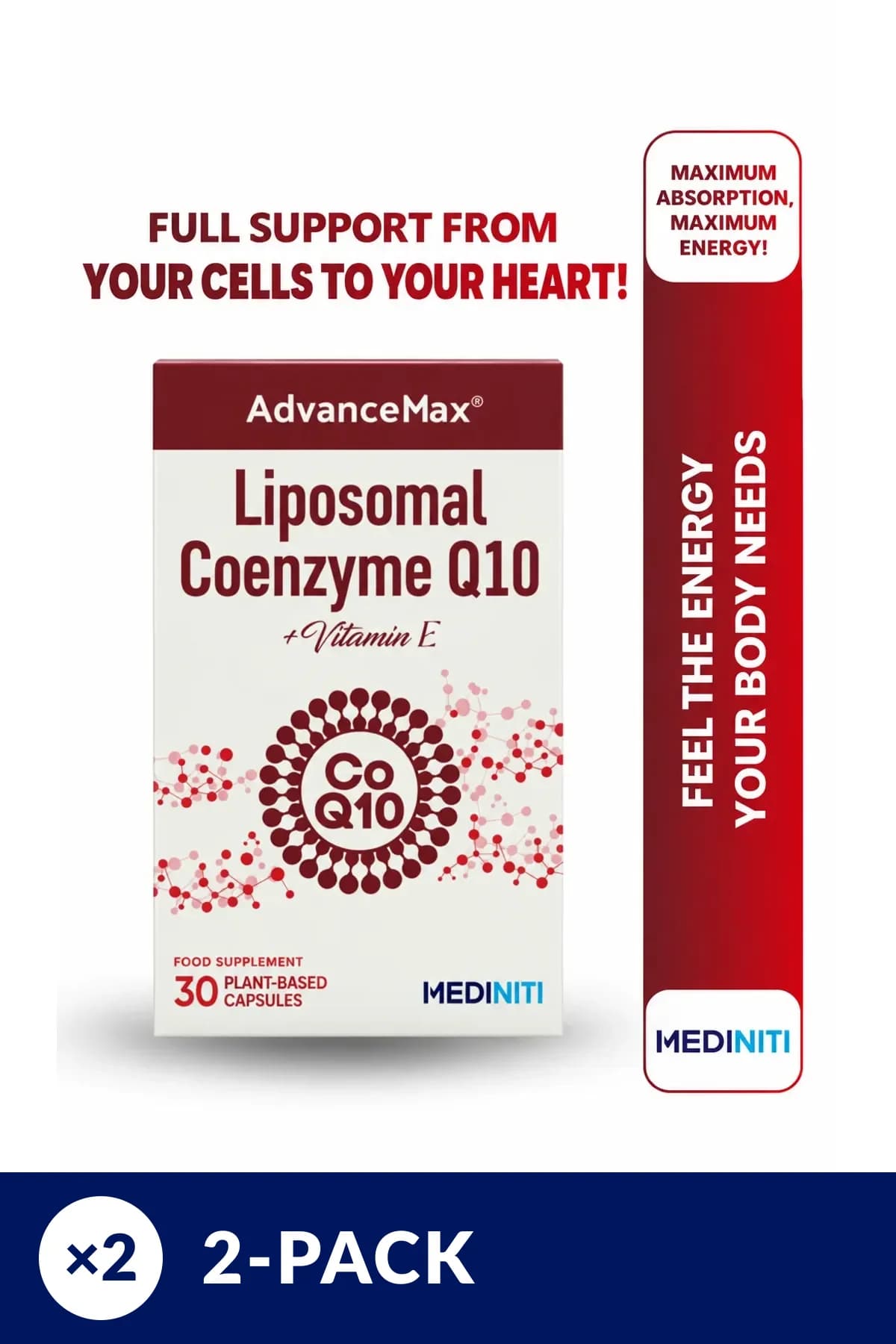 AdvanceMax Liposomal Coenzyme Q10 2-Pack